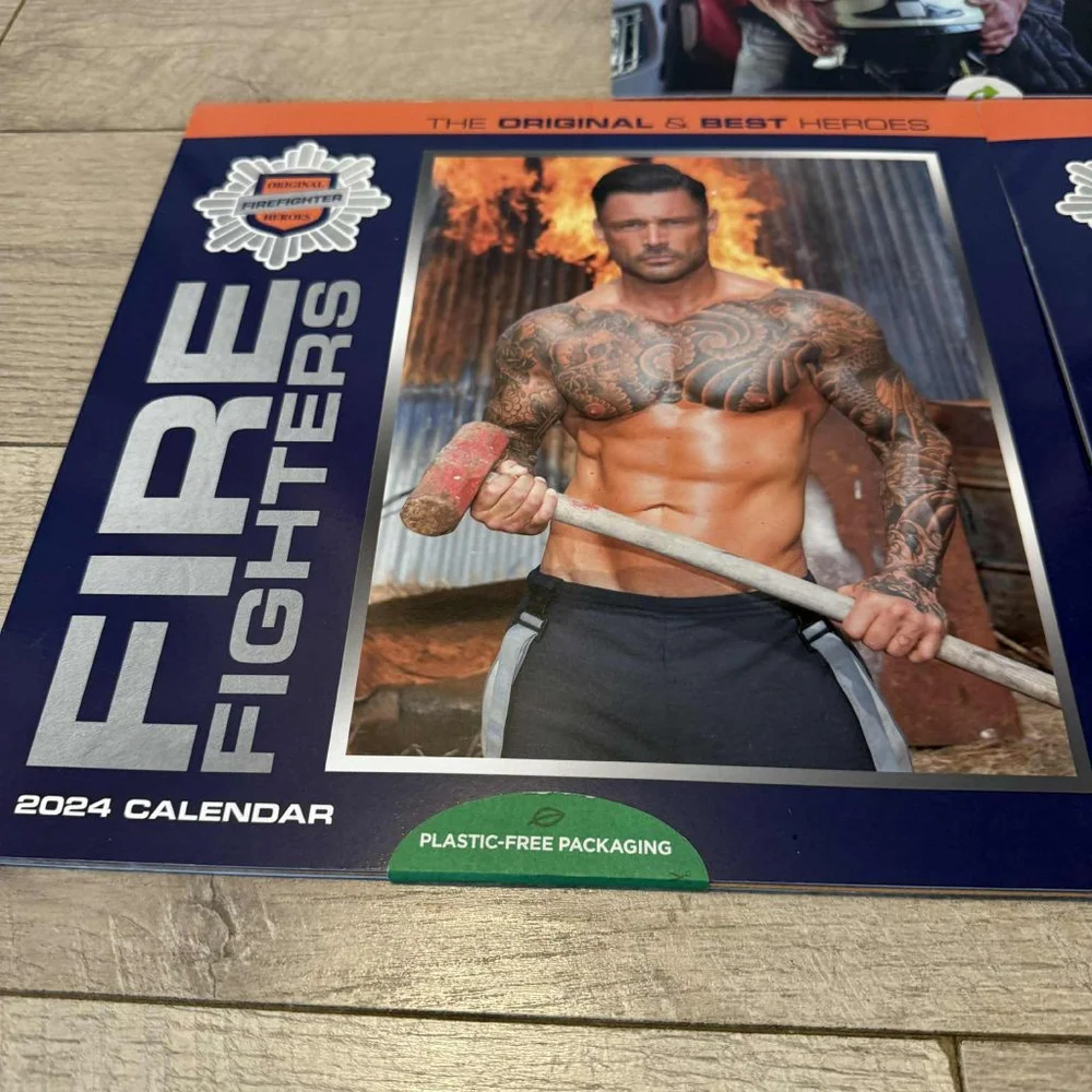 Firefighters 2024 Calendar Blue Orange